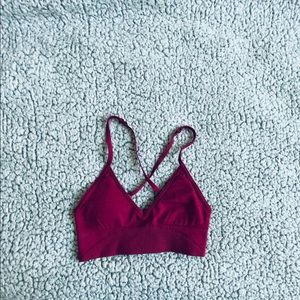 Lululemon Burgundy Sports Bra - Size 0